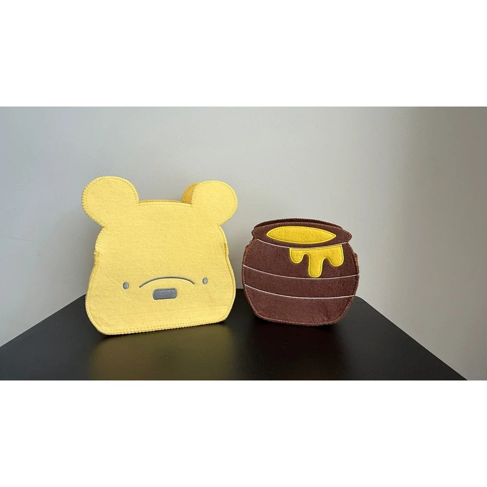 Disney Baby Winnie the Pooh & Hunny Pot 2-Piece Felt Storage Caddy Set.